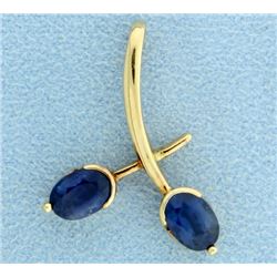 18K Sapphire Pendant