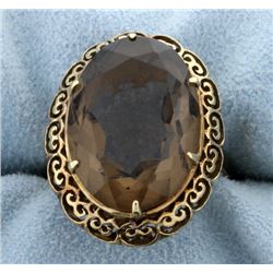 Antique 14ct Smokey Quartz Ring