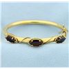 Image 1 : 6ct TW Garnet Bangle Bracelet