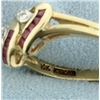 Image 3 : Ruby & Diamond Heart Ring