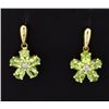 Image 1 : 2.5ct TW Peridot Flower Earrings