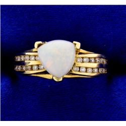 Opal & Diamond Ring