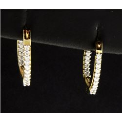 1/4 ct TW Diamond Hoop Earrings