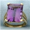 Image 1 : Large 14ct Amethyst Ring