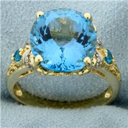 Over 6ct TW Blue Topaz Ring