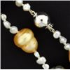 Image 2 : 18 1/4 Inch Tri-Color Pearl Strand