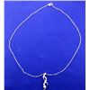 Image 2 : Sterling Silver CZ pendant on 18 1/4 Inch Chain