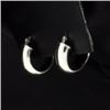 Image 2 : Small White Gold Hoops