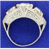 Image 3 : Antique 4.5 CT Total Weight Diamond Ring in Platinum