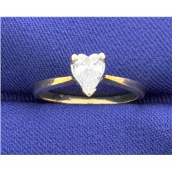 1/2 Carat Heart Shape Diamond Solitaire Ring