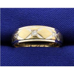 14k Diamond Wedding Band