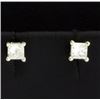 1/4ct Total Weight Princess Diamond Stud Earrings