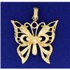 Diamond Cut Butterfly Charm or Pendant