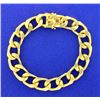 Heavy Flat Curb Link Chain Bracelet