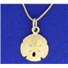 Image 1 : 14K Sand Dollar Necklace