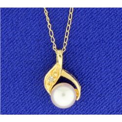 Pearl with Diamond Necklace