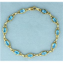 5 1/2ct TW Blue Topaz Bracelet