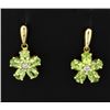 Image 1 : 2.5ct TW Peridot Flower Earrings