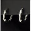 Image 1 : 1/4 ct TW Diamond Hoop Earrings
