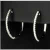 Image 1 : 1/2 ct TW Diamond Hoop Earrings