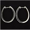 Image 2 : 1/2 ct TW Diamond Hoop Earrings
