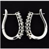 Image 2 : 1/2ct TW Diamond Hoop Earrings