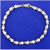 Image 1 : Pearl & Diamond Line Bracelet