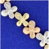 Image 2 : 1 ct TW Diamond Flower Design Bracelet