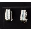 Image 1 : 1 ct TW Blue and White Diamond Earrings