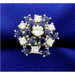High Quality Diamond & Sapphire Ring