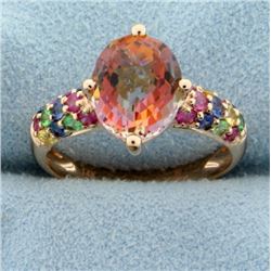 Rainbow Topaz Ring
