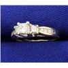 Image 2 : Princess Cut Diamond Ring .6 ct TW