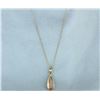Image 2 : Champagne Quartz Tear Drop Pendant with chain