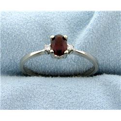 Garnet & Diamond Ring