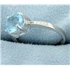 Image 2 : Large 1.6ct Blue Topaz Ring with Diamonds