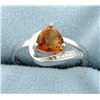 Contemporary Azotic Topaz Ring with Diamonds