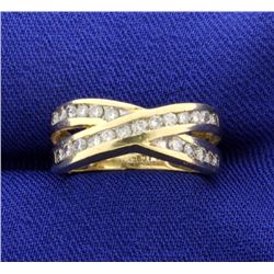 3/4ct TW Diamond Criss Cross Ring