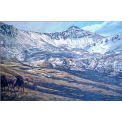 J. Velazquez, Large Oil on Canvas