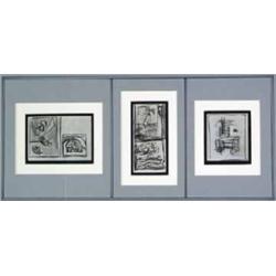 Emil Bisttram, Tryptic Pencil Sketches