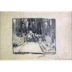 Eanger Irving Couse, Pencil Drawing