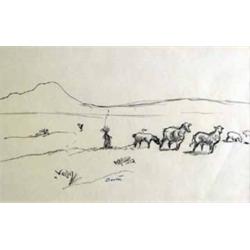 Thomas Hart Benton, Pencil Drawing