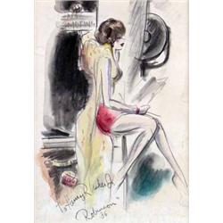 Boardman Robinson, Pencil & Watercolor, Broadmoor Academy