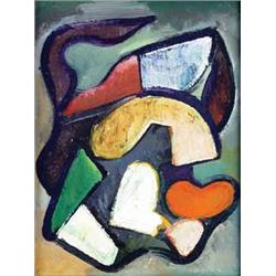 Unsigned Abstract, Oil on Board