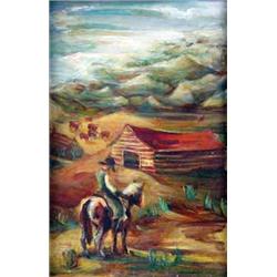 Hulda Fischer, Oil on Board