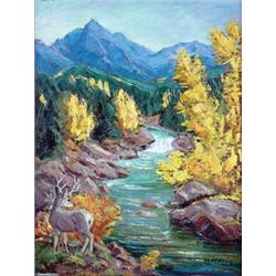 Ila Mae McAfee, Oil on Board