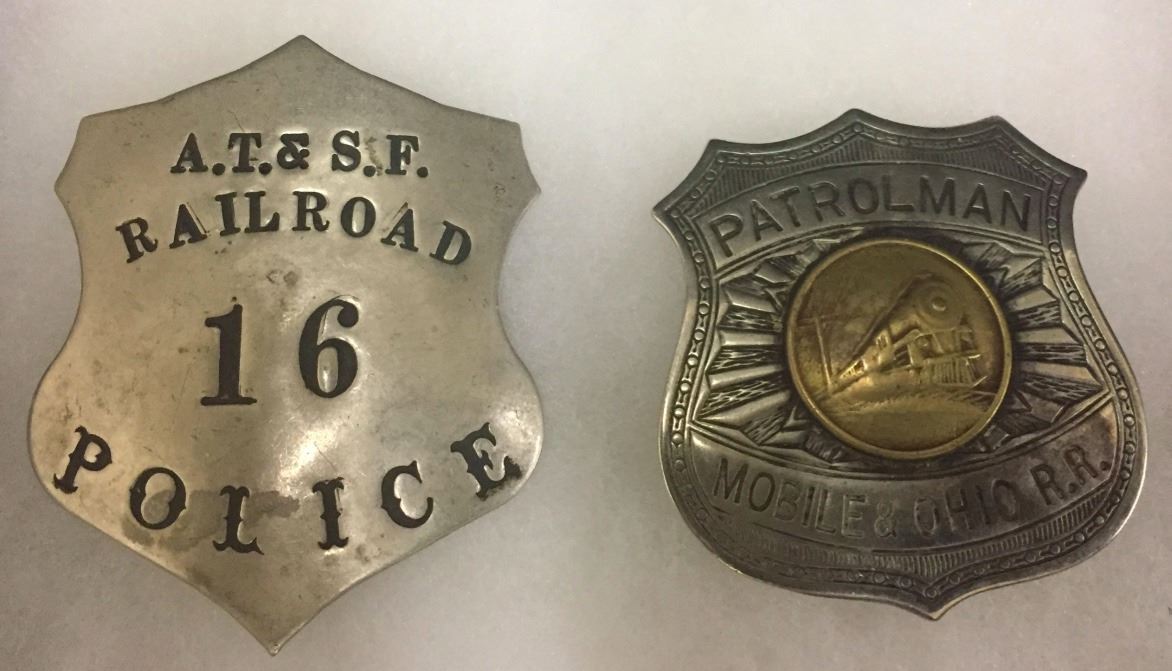 Pair of Antique Railroad Badges