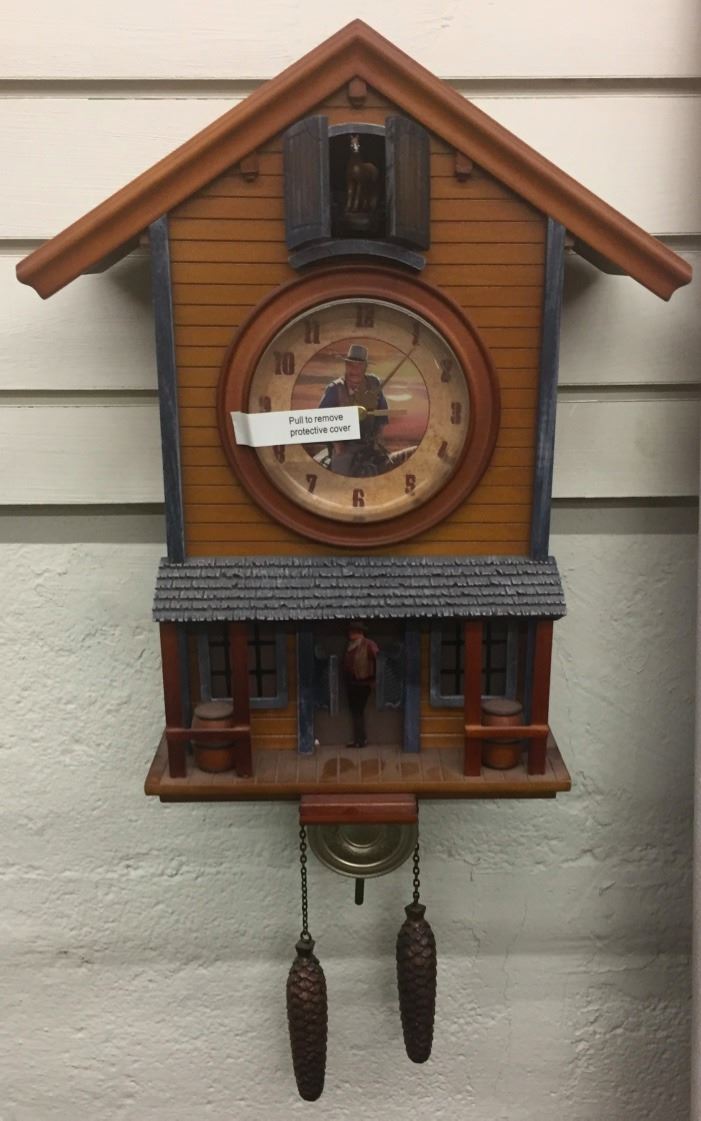 NOS John Wayne Horse Cuckoo Clock