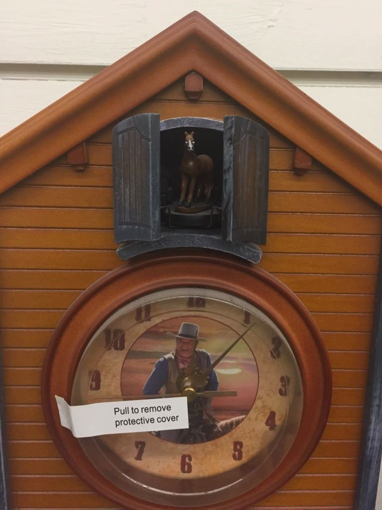 NOS John Wayne Horse Cuckoo Clock