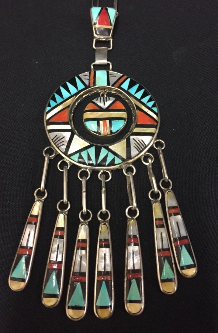 Vintage Zuni Inlay Necklace