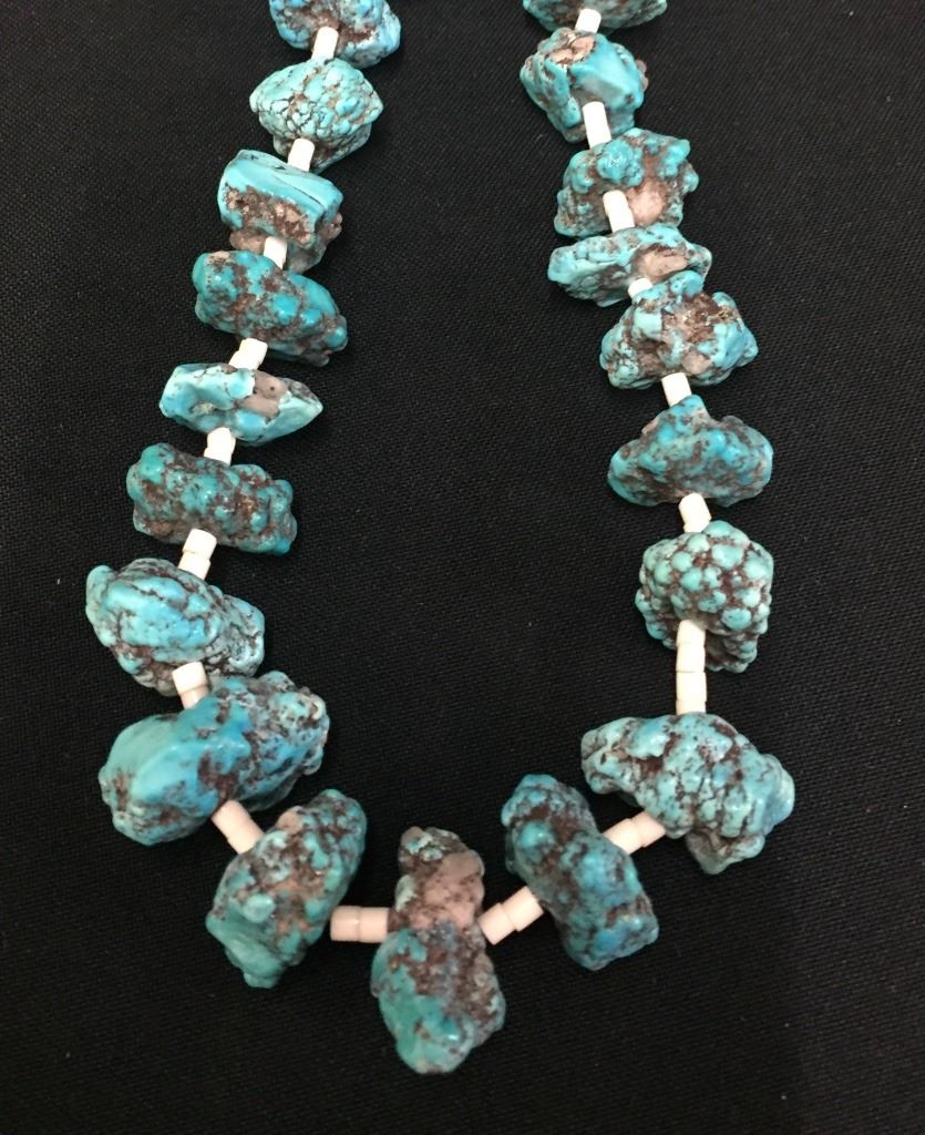 Vintage Turquoise Nugget Necklace